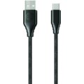 Forever CORE datový kabel USB-C, 3A, 1,5m, textilní, černá