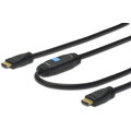 Digitus kabel HDMI - HDMI, M/M, pozlacené konektory, s aktivním zesílením, Ethernet, 10m, černá_1043449034