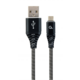 Gembird kabel CABLEXPERT USB-A - MicroUSB, M/M, opletený, PREMIUM QUALITY, 1m, černá/bílá_1606009824