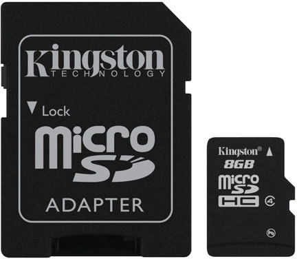 Kingston Micro SDHC 8GB Class 4 + SD adaptér_9599544
