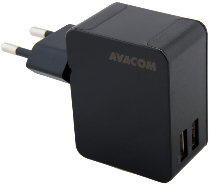 Avacom HomeNOW síťová nabíječka 3,4A se dvěma výstupy (micro USB kabel), černá_939581802