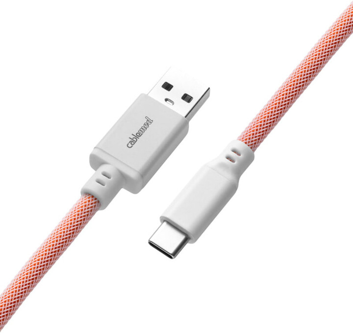 CableMod Classic Coiled Cable, USB-C/USB-A, 1,5m, Orangesicle_1577300804