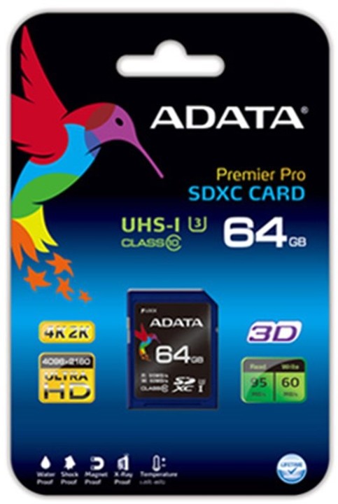 ADATA SDXC Premier Pro 64GB UHS-I U3_209026771