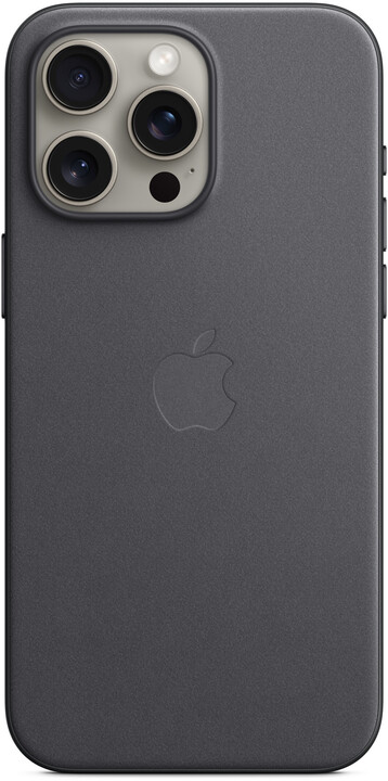 Apple kryt z tkaniny FineWoven s MagSafe na iPhone 15 Pro Max, černá_1792999216