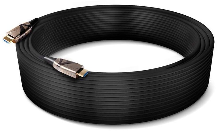 Club3D kabel hybridní optický HDMI 2.0, Ultra High Speed,(M/M), 50m_2047280261