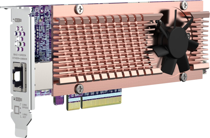 QNAP QM2-2P410G1T - rozšiřující karta pro disky SSD M.2 2280 PCIe, (Gen4 x8)_1386042634