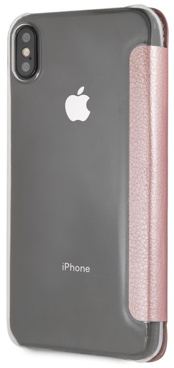 GUESS PU Leather Book Case Iridescent pro iPhone XS Max, růžovo/zlatá_1723627792