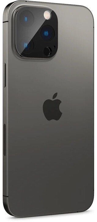 Spigen ochranné sklo Optik pro Apple iPhone 14 Pro/iPhone 14 Pro Max, 2 ks, černá_2042335491