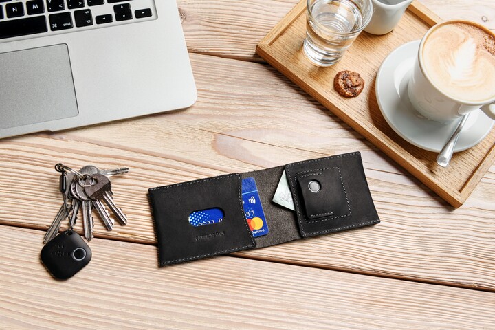 FIXED peněženka Smile Wallet se smart trackerem, kožená, černá_36362408