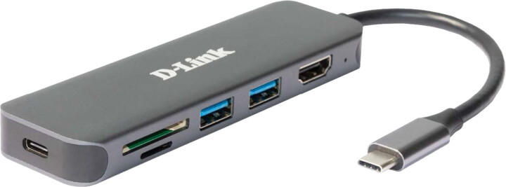 D-Link DUB-2327, USB 3.0 Gigabit Adaptér, 2x USB 3.0, 1x HDMI, 1x USB-C_1669959480