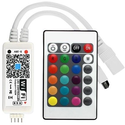 Solight wifi Smart LED světelný pás, RGB, 5m, sada s adaptérem a dálkovým ovladačem_1291928232