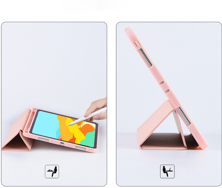 COTEetCI silikonový kryt se slotem na Apple Pencil pro Apple iPad Pro 12.9&quot; 2018 / 2020, růžová_1214309386