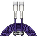 BASEUS kabel Cafule USB-C - USB-C, nabíjecí, datový, 100W, 2m, fialová_1269965823