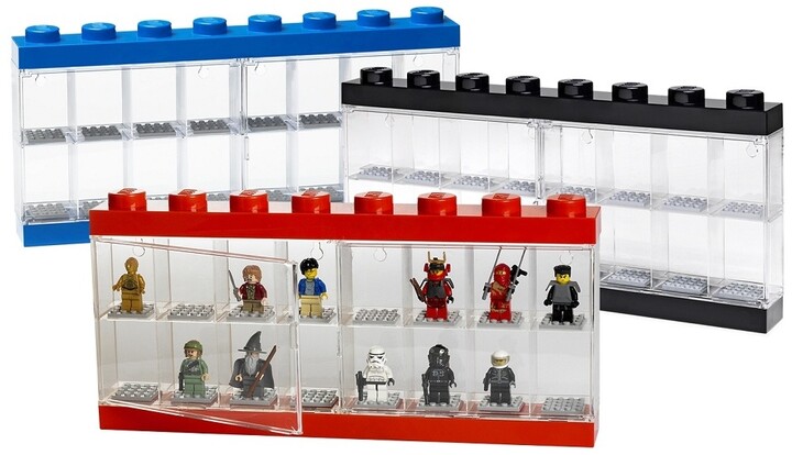 Sběratelská skříňka LEGO na 16 minifigurek, červená_1216269508