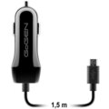 GoGEN nabíječka do auta, 1xUSB, integrovaný kabel microUSB, 1.5m, černá_2066696604