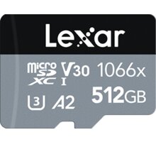 Lexar High-Performance 1066x UHS-I U3 (Class 10) micro SDXC 512GB + adaptér LMS1066512G-BNANG