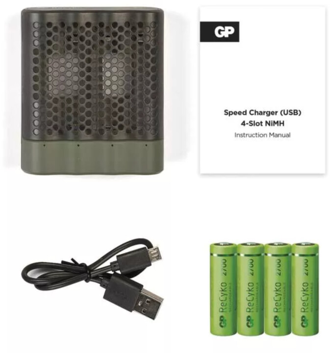 GP nabíječka baterií Speed M451 + 4× AA REC 2700_143935262
