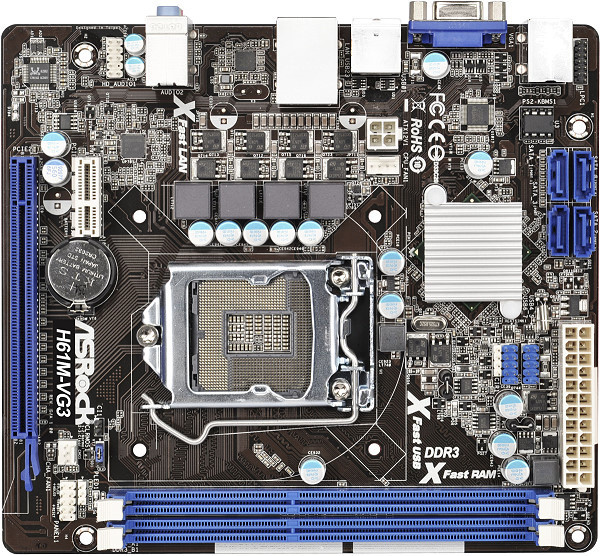 Asrock h61m vg3 не запускается