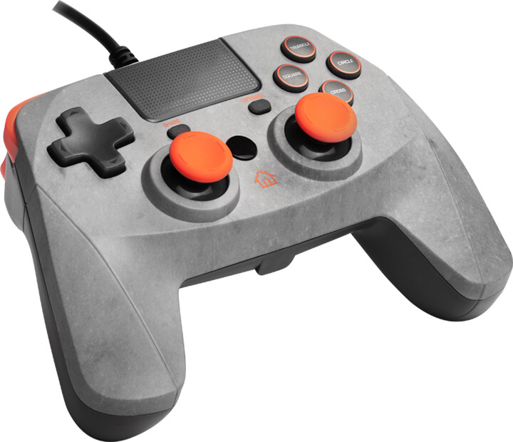 Snakebyte Game:Pad 4 S, šedý/oranžový (PS4, PS3)_1478543975