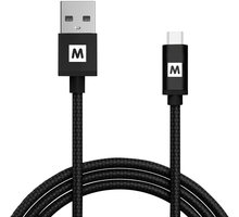 MAX MUC2100B kabel micro USB 2.0 opletený, 1m, černá_2124714735
