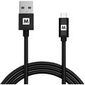 MAX MUC2100B kabel micro USB 2.0 opletený, 1m, černá