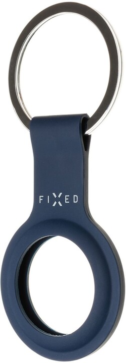 FIXED silikonové pouzdro s kroužkem Silky pro Apple AirTag, modrá_1867322284