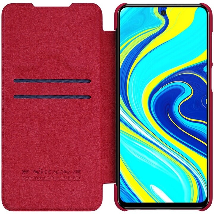 Nillkin pouzdro Qin Book pro Xiaomi Redmi Note 9 Pro/Note 9s, červená_1801456270