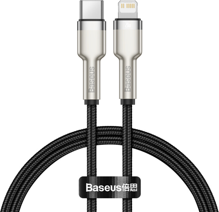 BASEUS kabel Cafule Series, USB-C - Lightning, M/M, nabíjecí, datový, 20W, 0.25m, černá_231758312