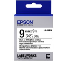 Epson LabelWorks LK-3WBW, páska pro tiskárny etiket, 9mm, 9m, černo-bílá_1380160504