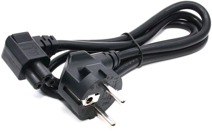 C-TECH síťový kabel pro notebook 3pin, lomený, 1.8m_1995383616