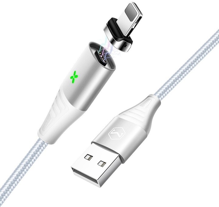Mcdodo kabel Storm Series USB - Lightning, magnetický, M/M, stříbrná_1473289945