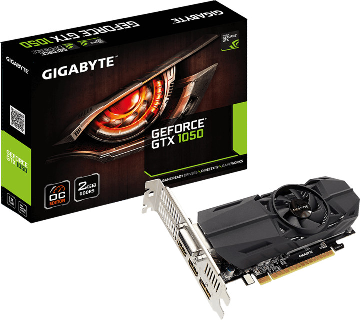 GIGABYTE GeForce GTX 1050 OC Low Profile 2G, 2GB GDDR5_3336926