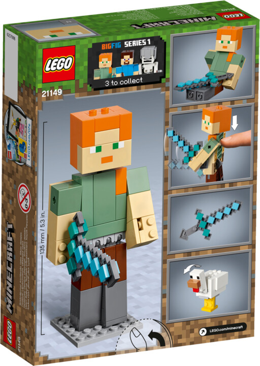 LEGO® Minecraft® 21149 Minecraft velká figurka: Alex s kuřetem_1017404655