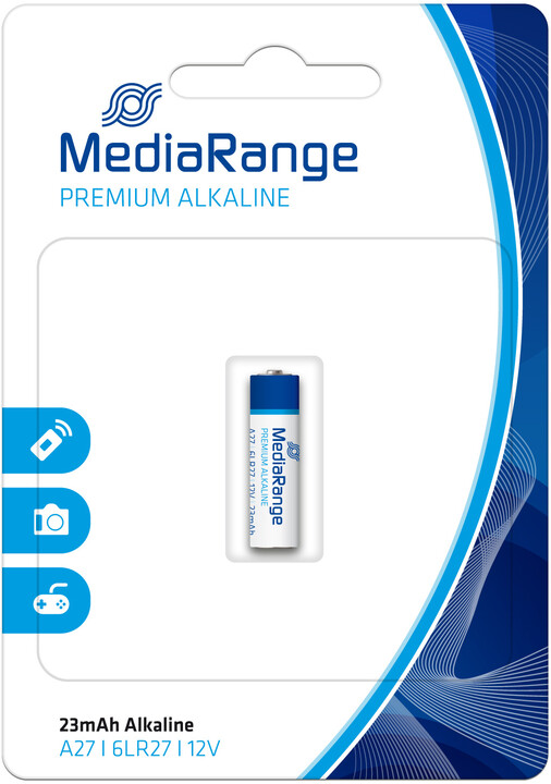 MediaRange Premium alkalická baterie A27, 6LR27, 12V_1265165502