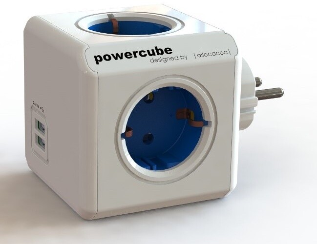 PowerCube ORIGINAL USB rozbočka-4 zásuvka, modrá_1922484121