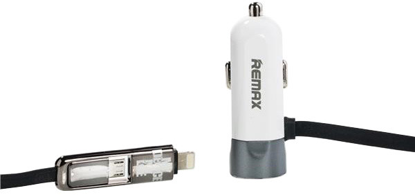 Remax RCC 102 - Autoadaptér dohromady s káblem , light, micro USB, 3,4A , šedá_1514782104