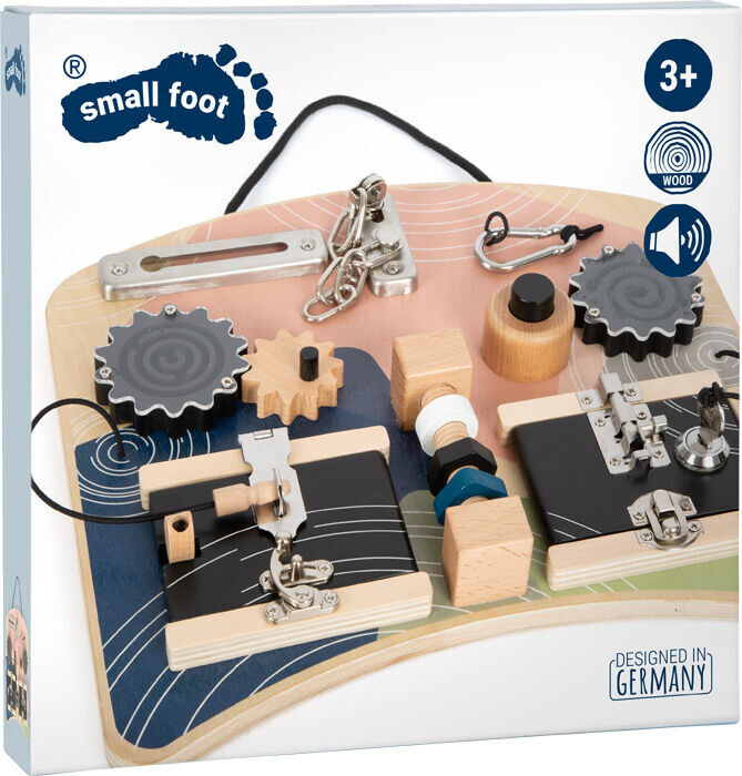 Hračka Small Foot - Motorická deska se zámky a otáčivými prvky_771179082