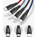 Mcdodo Armor 4v1 nabíjecí kabel 2x Lightning, microUSB, USB-C, 1,2m, černá_676001412
