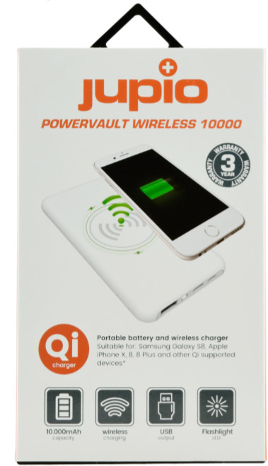 Jupio PowerVault Wireless 10.000 mAh, bílá_934180126