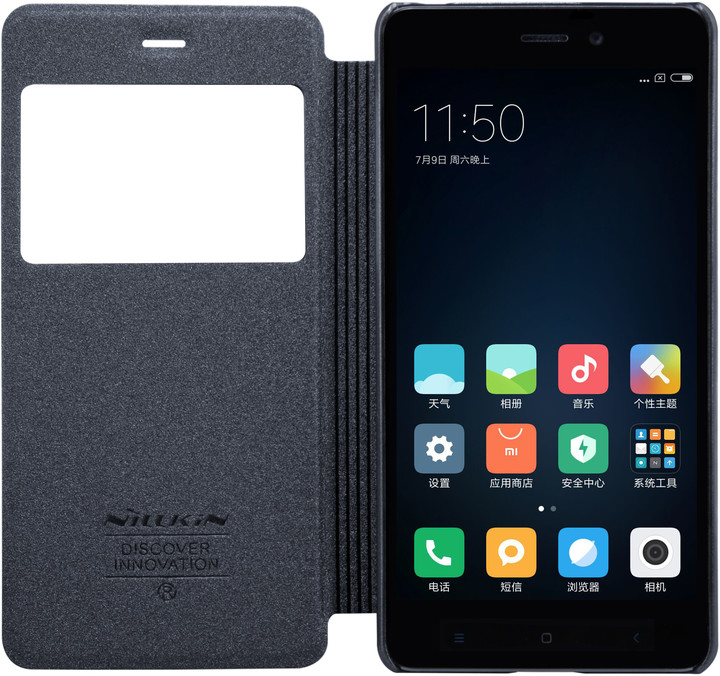 Nillkin Sparkle Leather Case pro Xiaomi Redmi 4, černá_1520383406