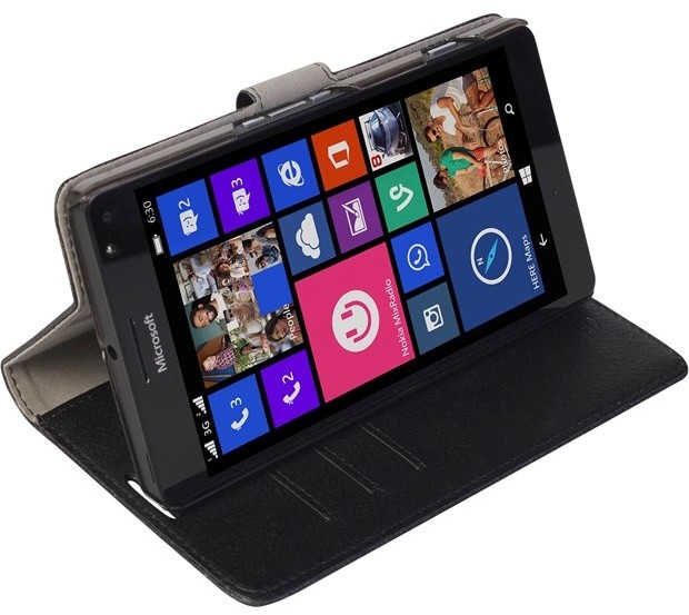 Krusell polohovací pouzdro BORAS FolioWallet pro Lumia 950 XL, černá_299073583