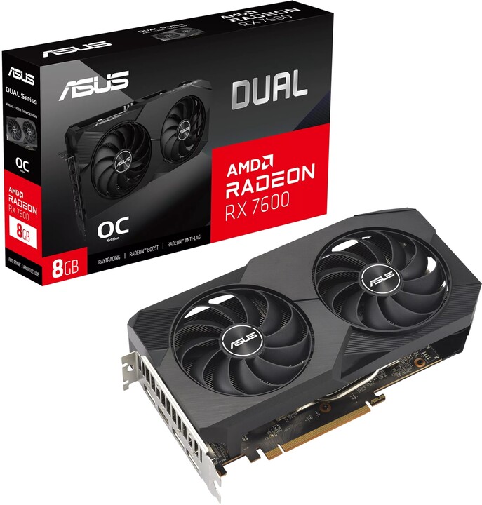 ASUS Dual AMD Radeon™ RX 7600 O8G, 8GB GDDR6_472094482