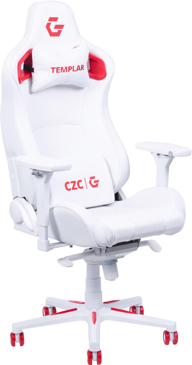 CZC.Gaming Templar, herní židle, bílá/červená_661667283