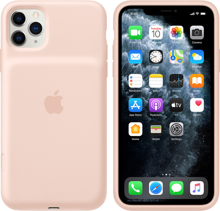 Apple iPhone 11 Pro Max Smart Battery Case with Wireless Charging, pink_1745387265