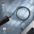 AXAGON kabel USB-C 4 - USB-C 4 Gen 3X2, PD100W 5A, 8K/40Hz, opletený, 1m, černá_686024315