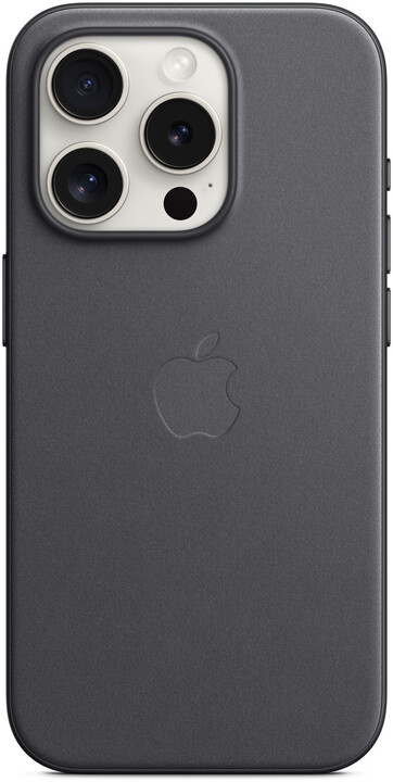 Apple kryt z tkaniny FineWoven s MagSafe na iPhone 15 Pro, černá_764724478