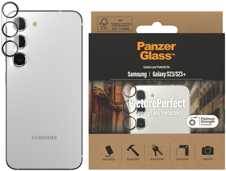 PanzerGlass ochranné sklo fotoaparátu pro Samsung Galaxy S23 / S23+_612300337