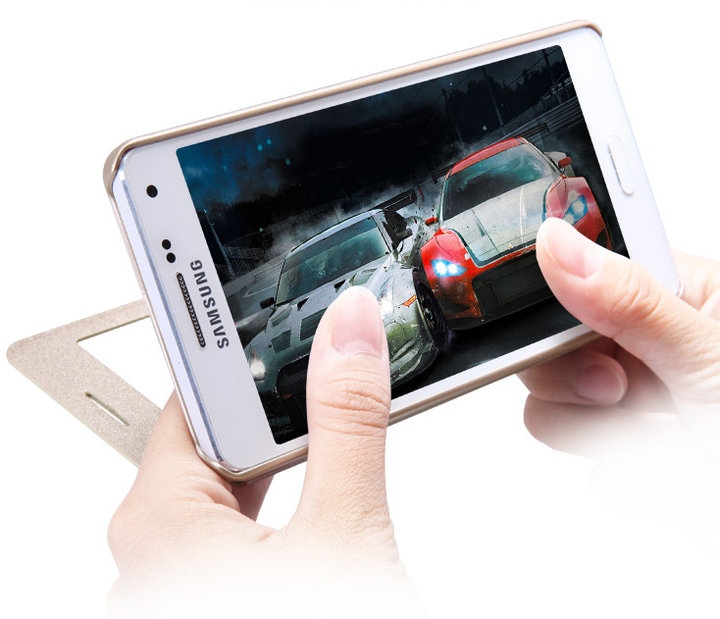 Nillkin Sparkle S-View pouzdro pro Samsung Galaxy A5, zlatá_358158271