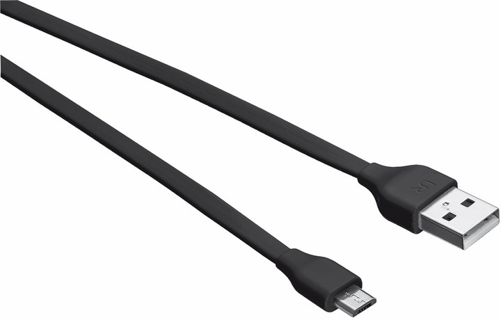 Trust Flat Micro-USB kabel 1m, černá_1713657950