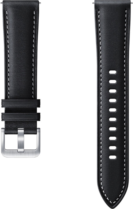 Samsung výměnný řemínek pro Samsung Galaxy Watch 3, kožený, 20mm, černá_977452556